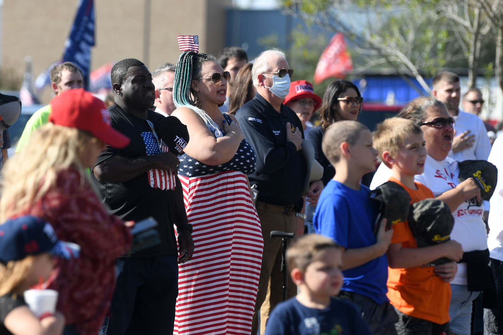 Back the Blue first responders rally